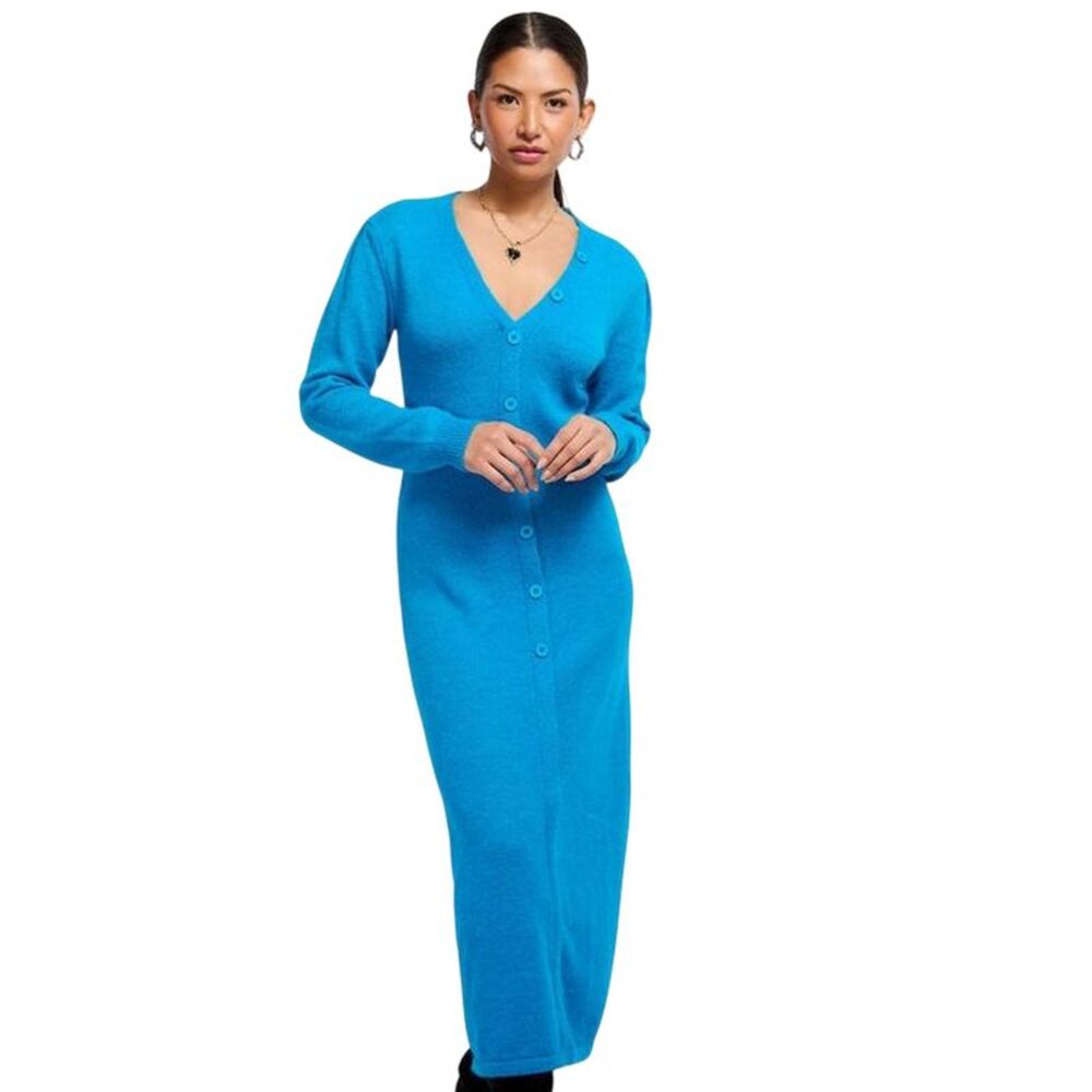 Little Mistress Womens/Ladies Maxi Sweater Dress / Blue
